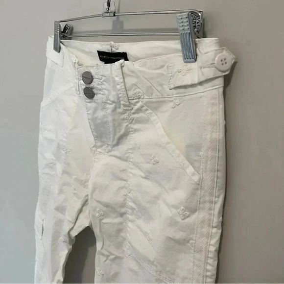 Anthropologie Sanctuary  White Terrain Cropped Cargo Utility Pant Eyelet Detail - Picture 4 of 16